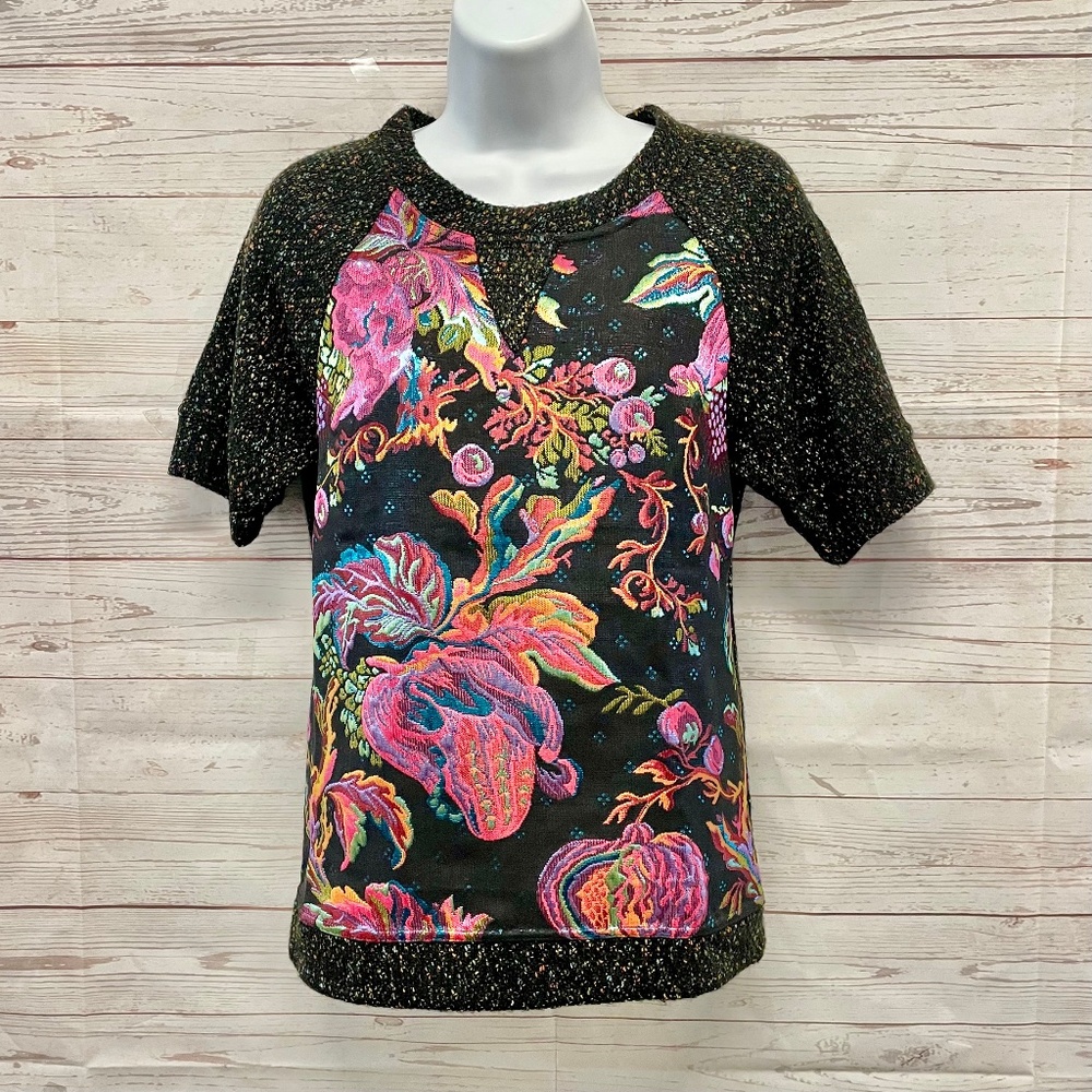 Anthropologie James Coviello Brocade Top